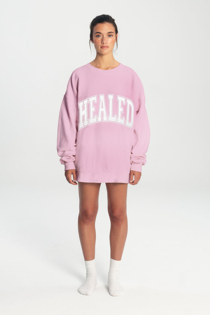 HEALED SWEATSHIRT BLUSH / WHITE