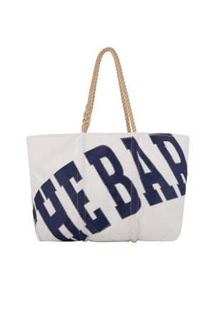 
                  
                    Load image into Gallery viewer, SEA BAGS MAINE FOR THE BAR WHITE/NAVY
                  
                