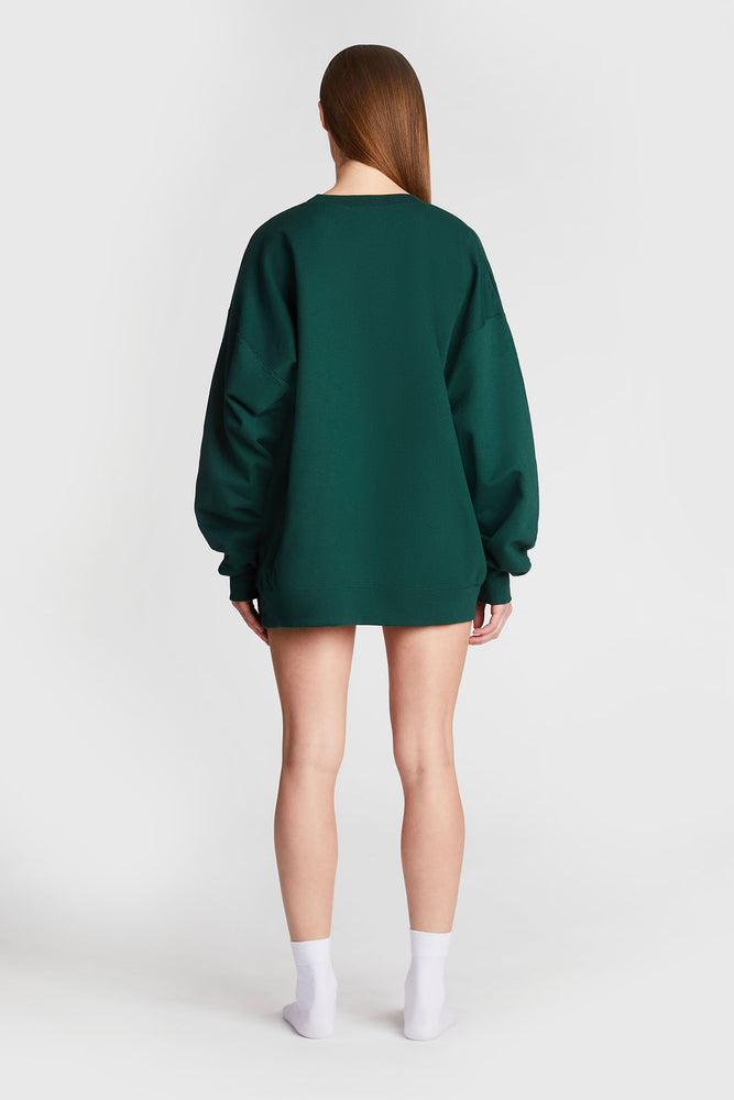
                  
                    Load image into Gallery viewer, VARSITY SWEATSHIRT HUNTER GREEN
                  
                