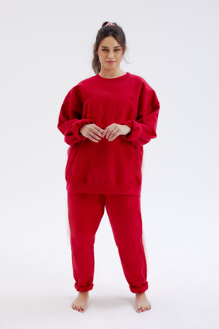 HERITAGE SWEATPANTS RUBY