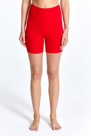 
                  
                    Load image into Gallery viewer, VARSITY BIKER SHORT RED
                  
                