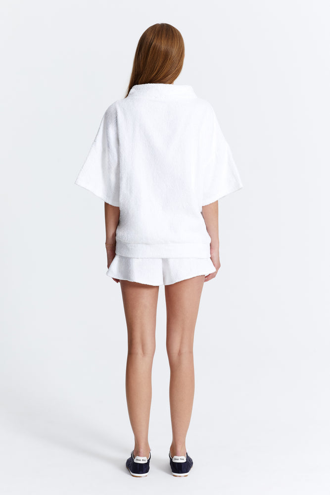 
                  
                    Load image into Gallery viewer, TERRY SHORTS - WHITE
                  
                