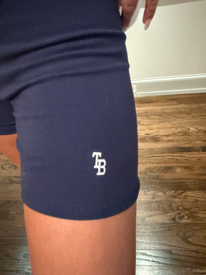 
                  
                    Load image into Gallery viewer, VARSITY BIKER SHORT NAVY
                  
                