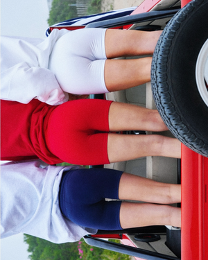
                  
                    Load image into Gallery viewer, VARSITY BIKER SHORT NAVY
                  
                