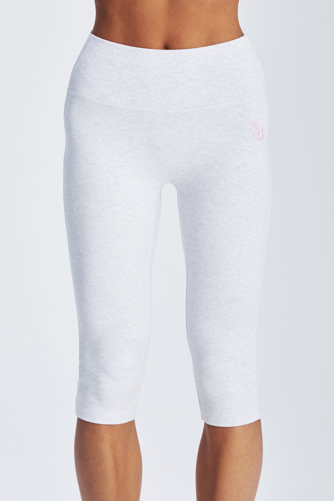 
                  
                    Load image into Gallery viewer, BROOKE CAPRI LEGGING LT HEATHER GREY/ BLUSH
                  
                