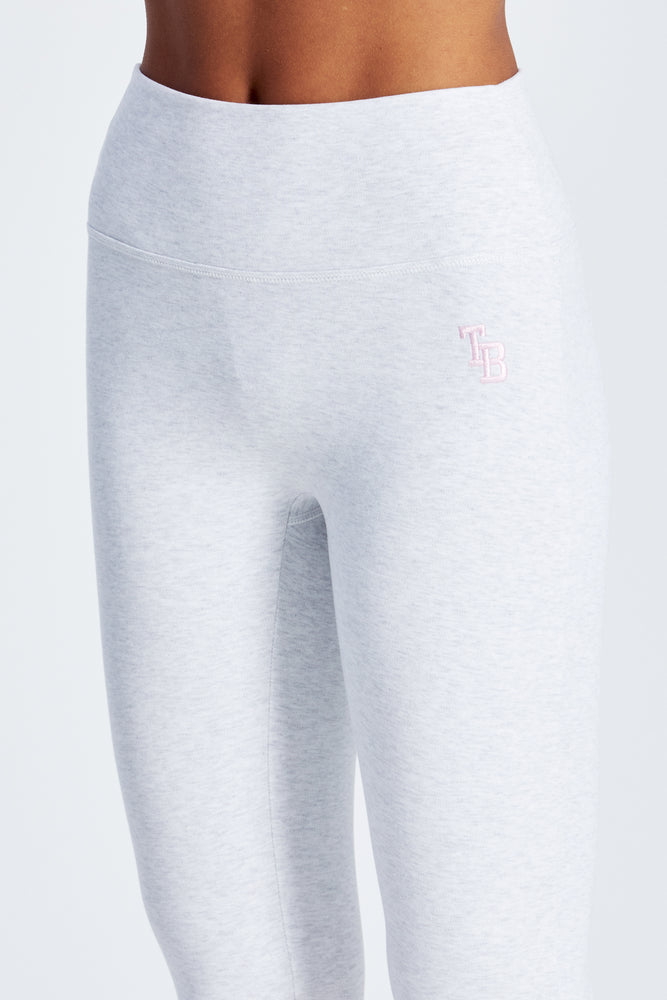 
                  
                    Load image into Gallery viewer, BROOKE CAPRI LEGGING LT HEATHER GREY/ BLUSH
                  
                