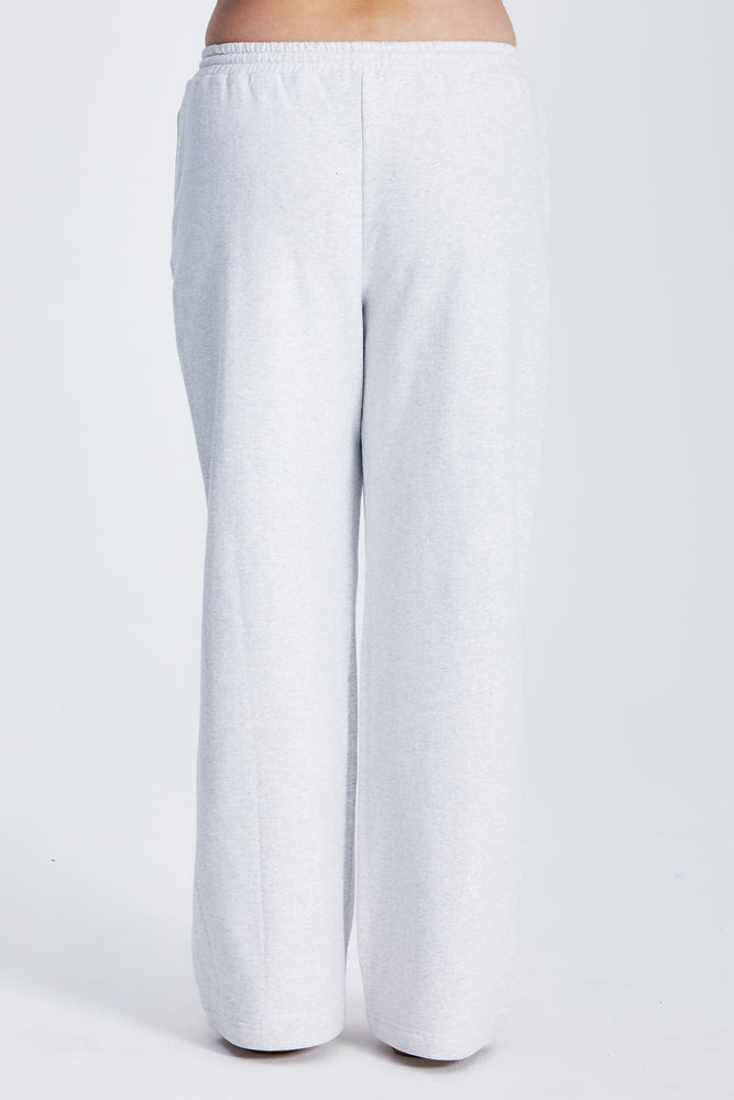 
                  
                    Load image into Gallery viewer, STEPHANIE WIDE LEG SWEATPANTS LT HEATHER GREY/BLUSH
                  
                