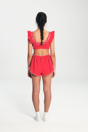 
                  
                    Load image into Gallery viewer, ASTOR TOP CRANBERRY/WHITE
                  
                