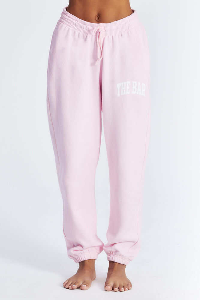 
                  
                    Load image into Gallery viewer, VARSITY SWEATPANTS BLUSH/WHITE
                  
                