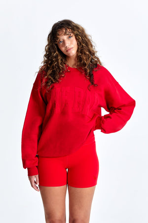 
                  
                    Load image into Gallery viewer, VARSITY BIKER SHORT RED
                  
                