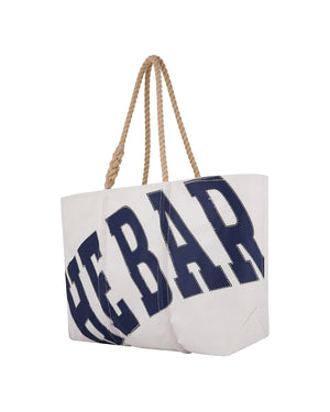 
                  
                    Load image into Gallery viewer, SEA BAGS MAINE FOR THE BAR WHITE/NAVY
                  
                