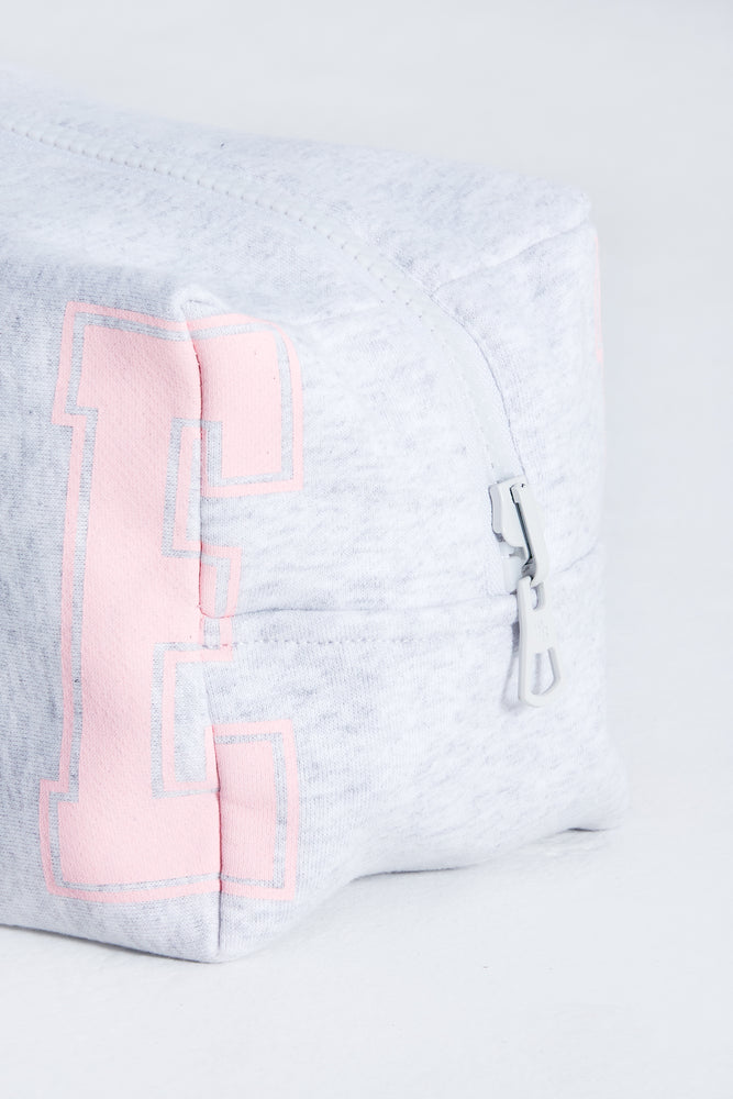 
                  
                    Load image into Gallery viewer, VARSITY POUCH LT HEATHER GREY/PINK
                  
                