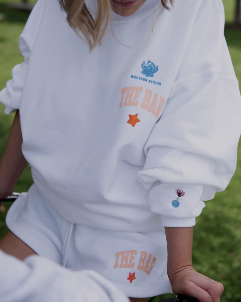 WÖLFFER ESTATE VARSITY SWEATSHIRT WHITE